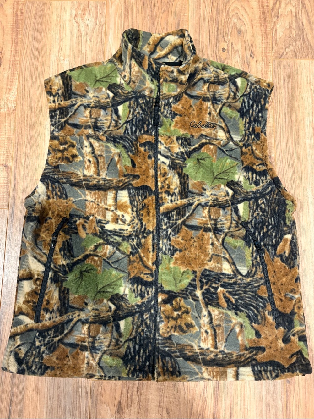 Cabela's Realtree Camouflage Fleece Vest in Green/Brown